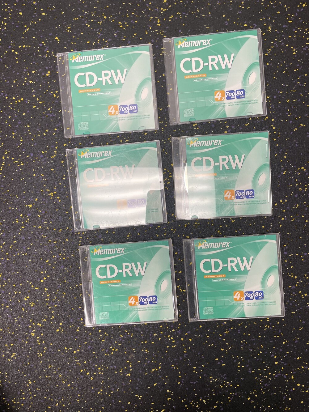 Memorex CD-RW 4x 700 MB 80 min Rewritable Compact Discs Set of 6